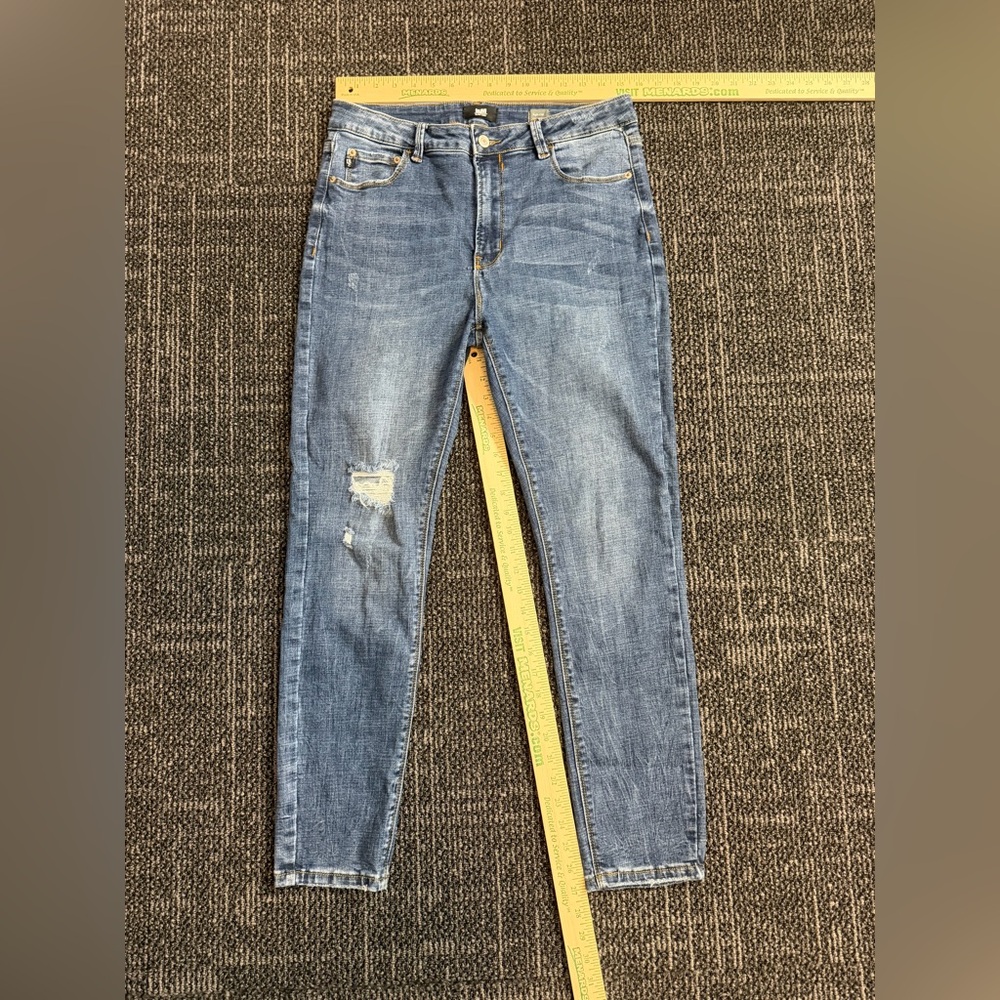 I&M Black Label Distressed Skinny Blue Jeans Stretch High Rise Women’s Size 13